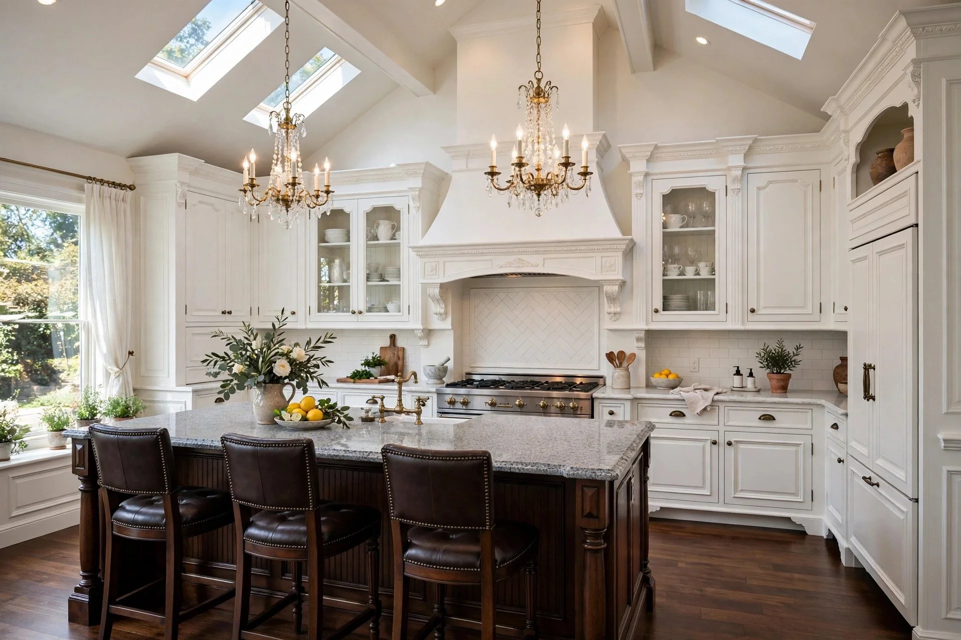 Design idea: bright white classic kitchen