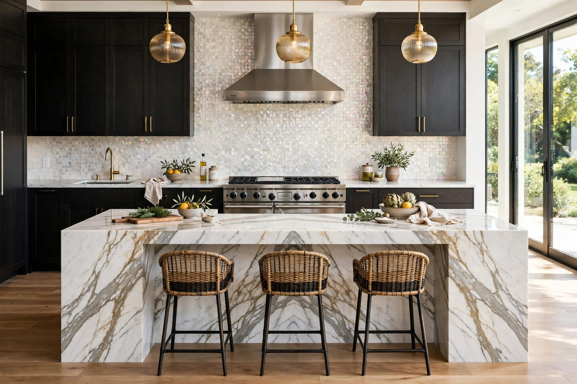 Design idea: luxury kitchen with a large island