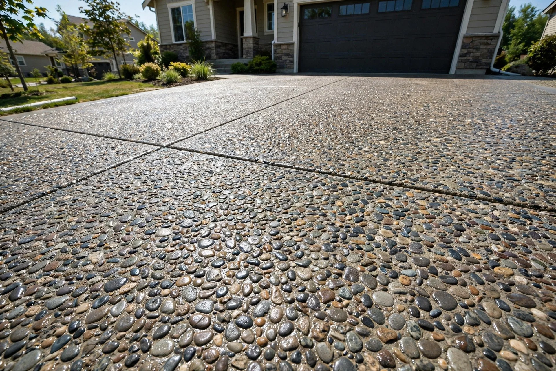 Design idea: exposed aggregate concrete finish