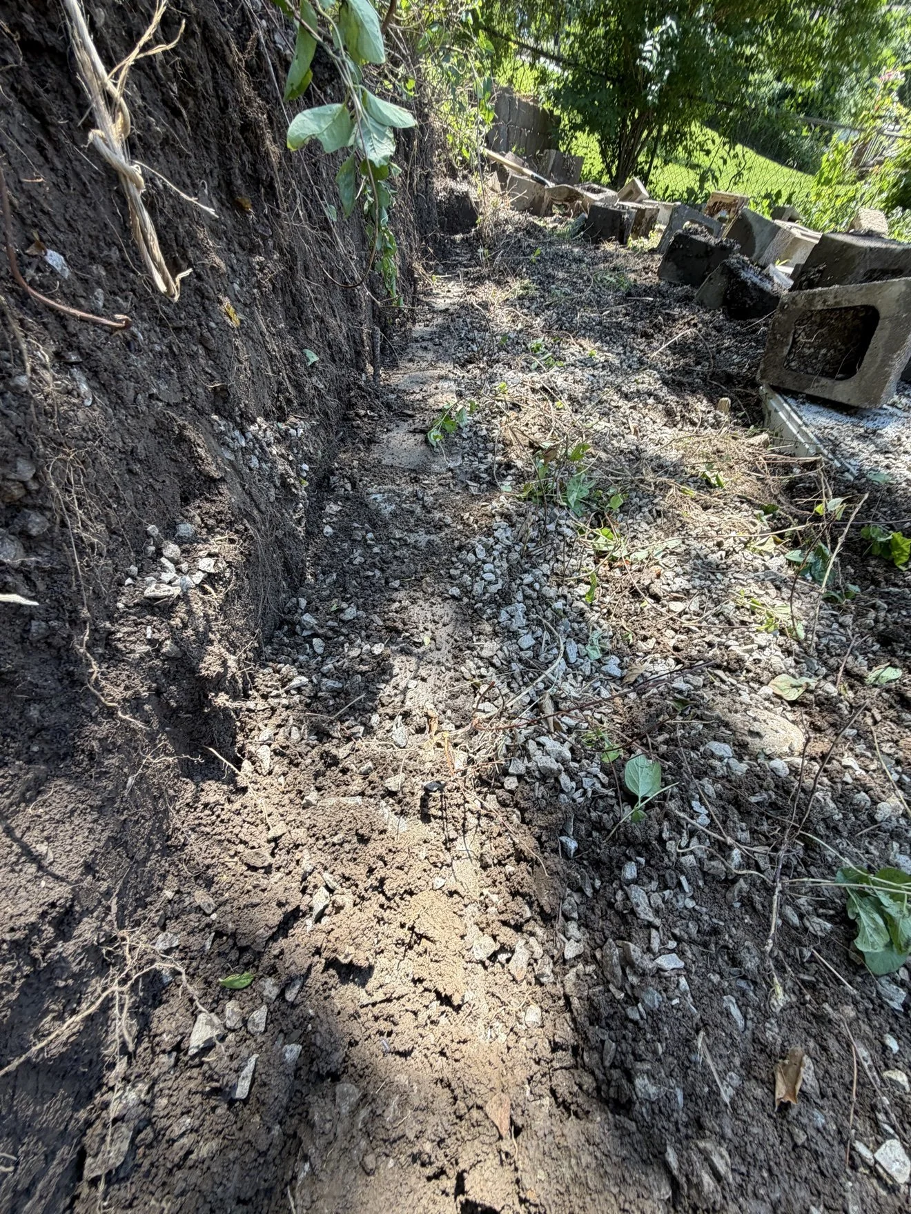 New footing dug
