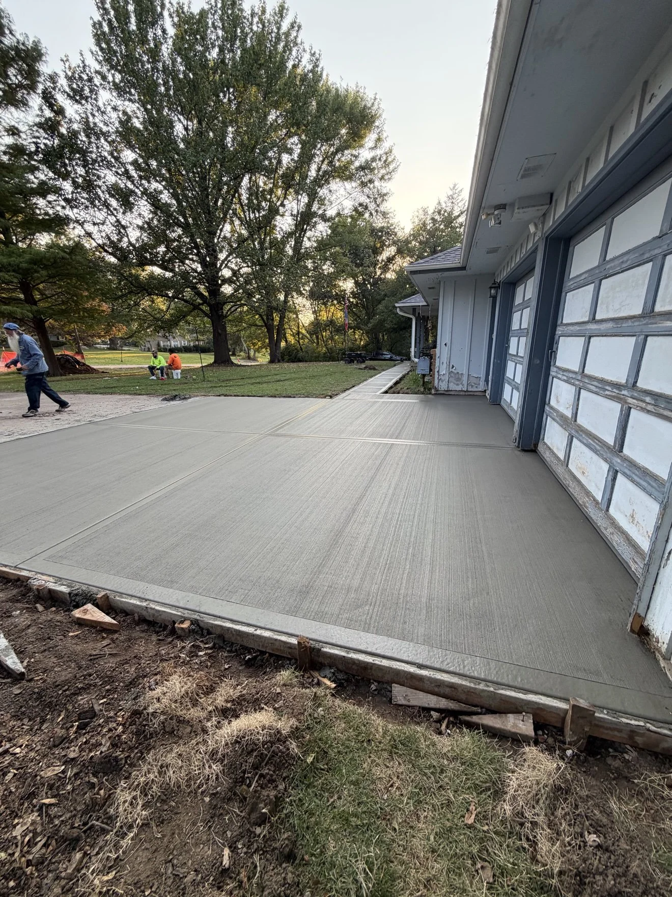 Finished — driveway, side view