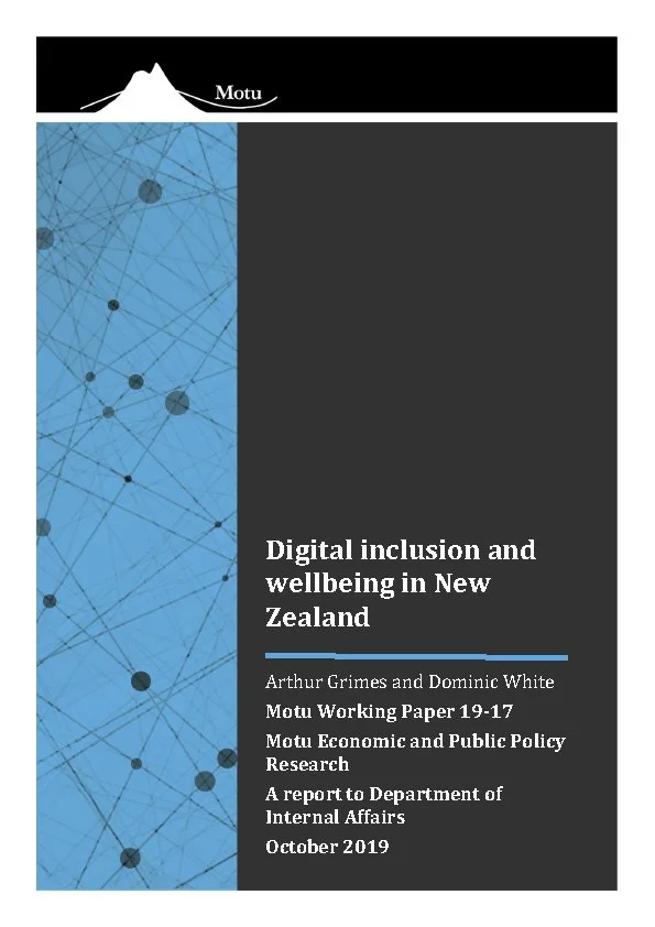 Digital inclusion and wellbeing in New Zealand