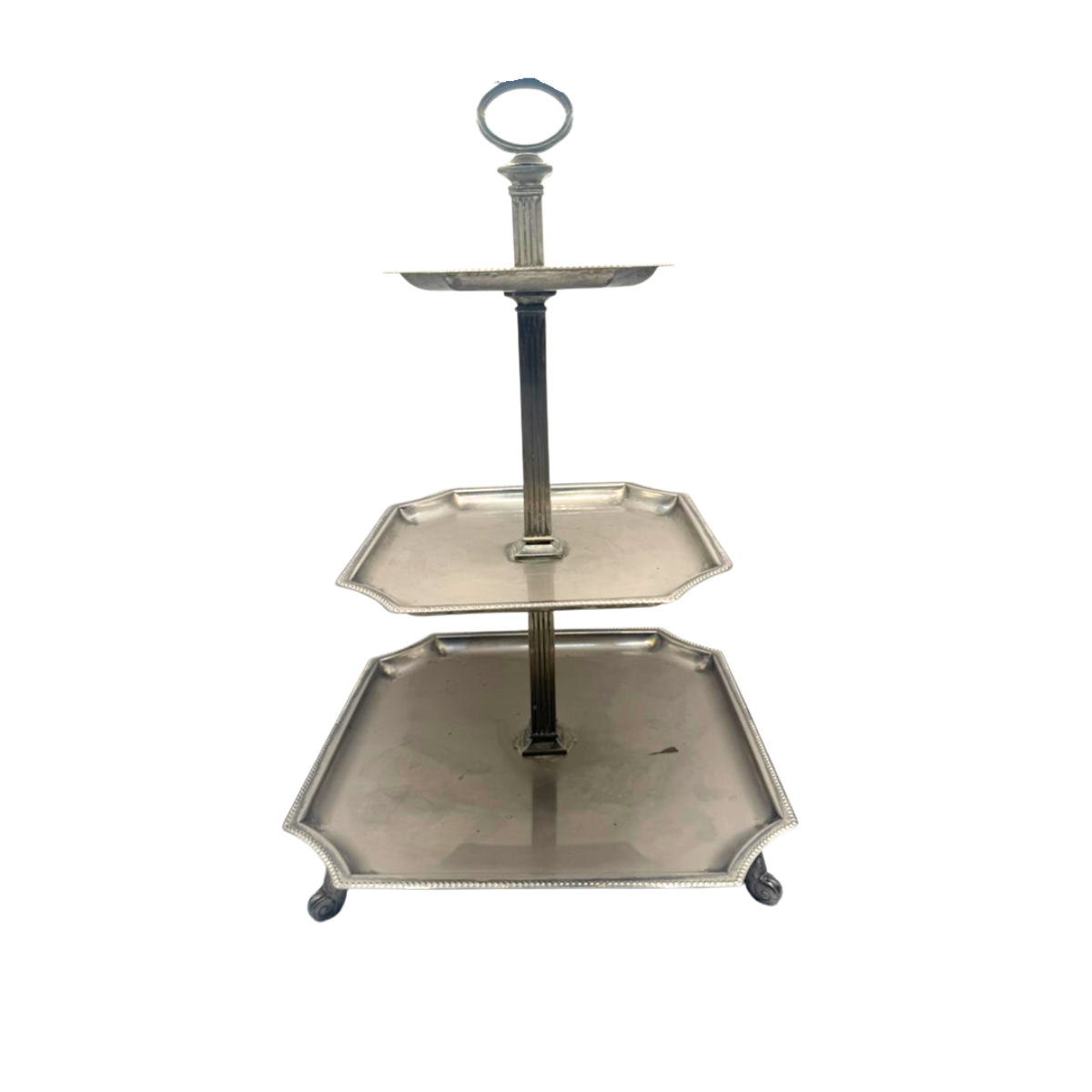 Vintage Pewter Serving Tray