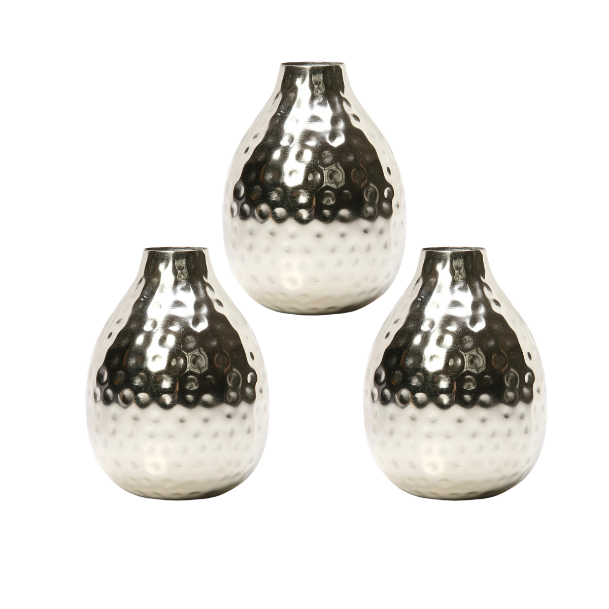 Silver Hammered Bud Vase