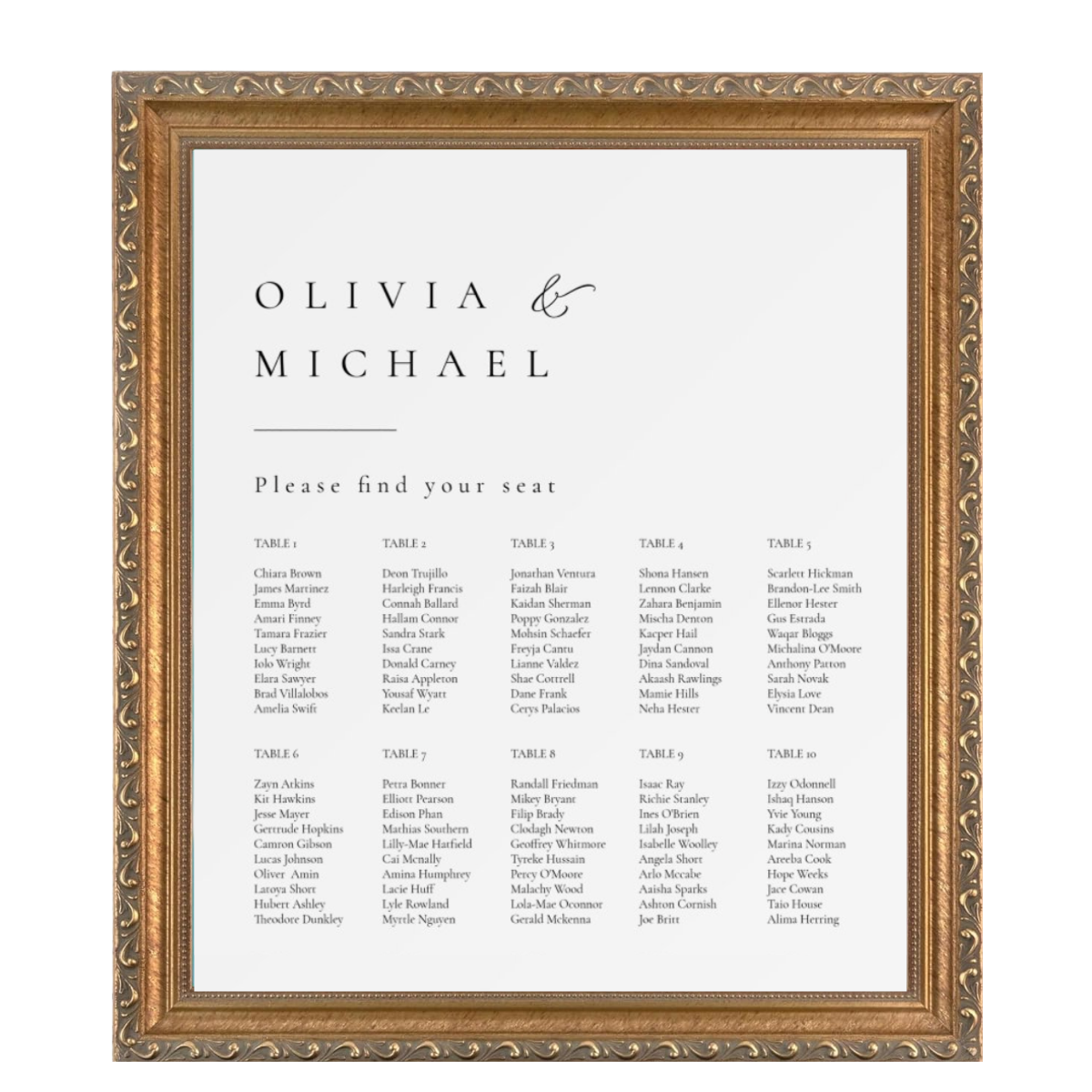 vintage gold frame