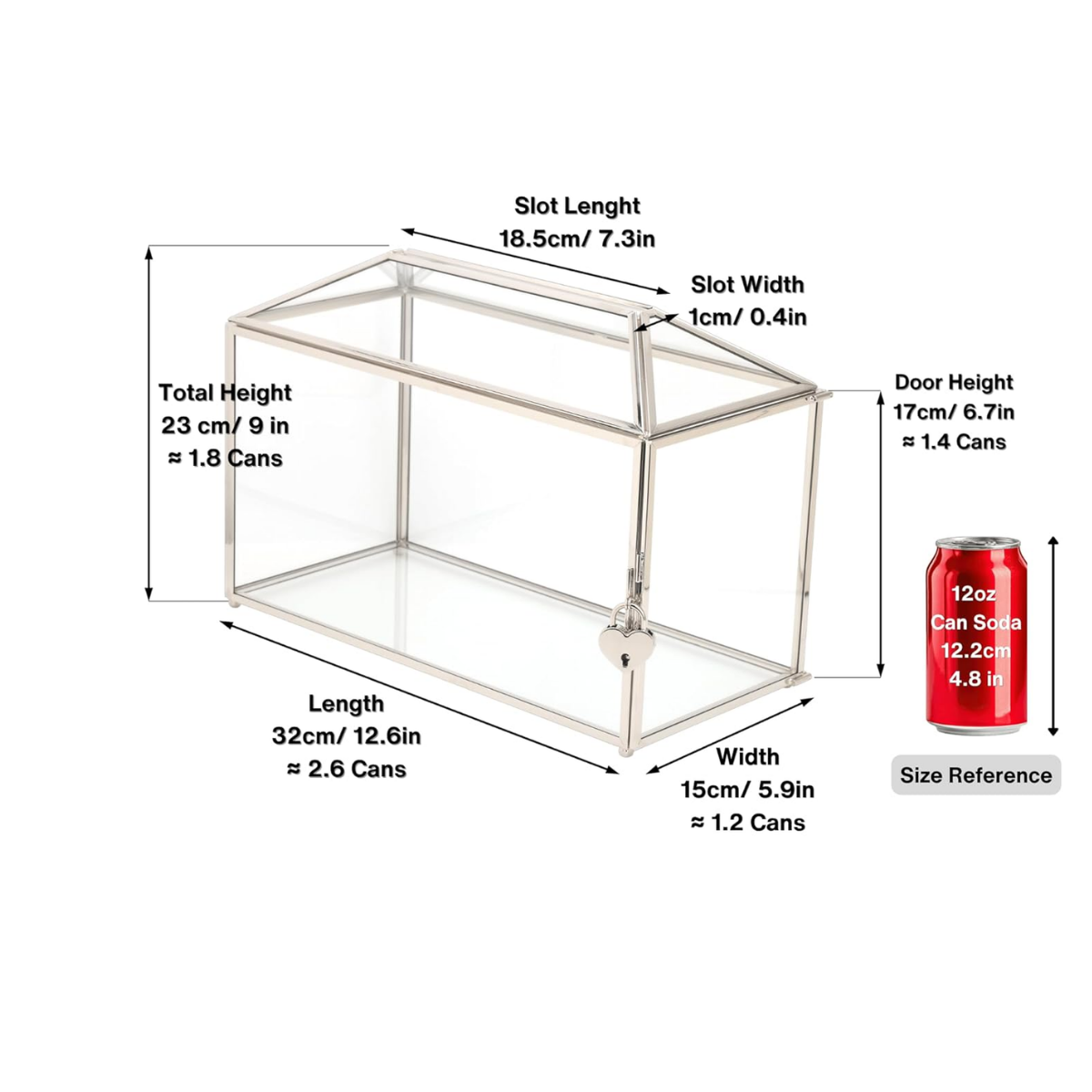 silver and glass cardbox