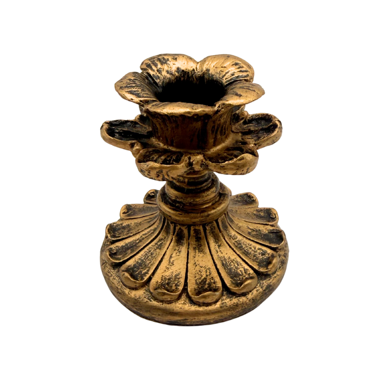 gold candlestick holder