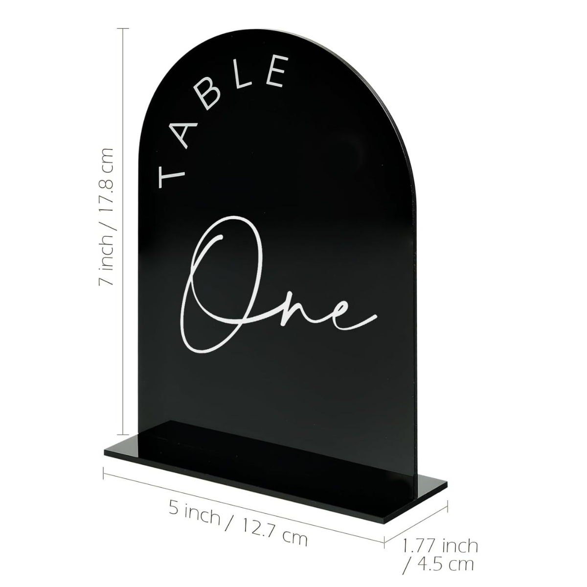 black acrylic table numbers