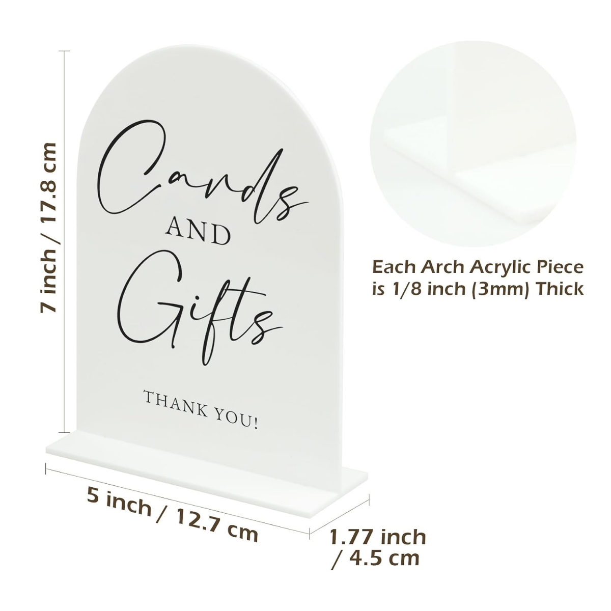 guest book card sign in white acrylic