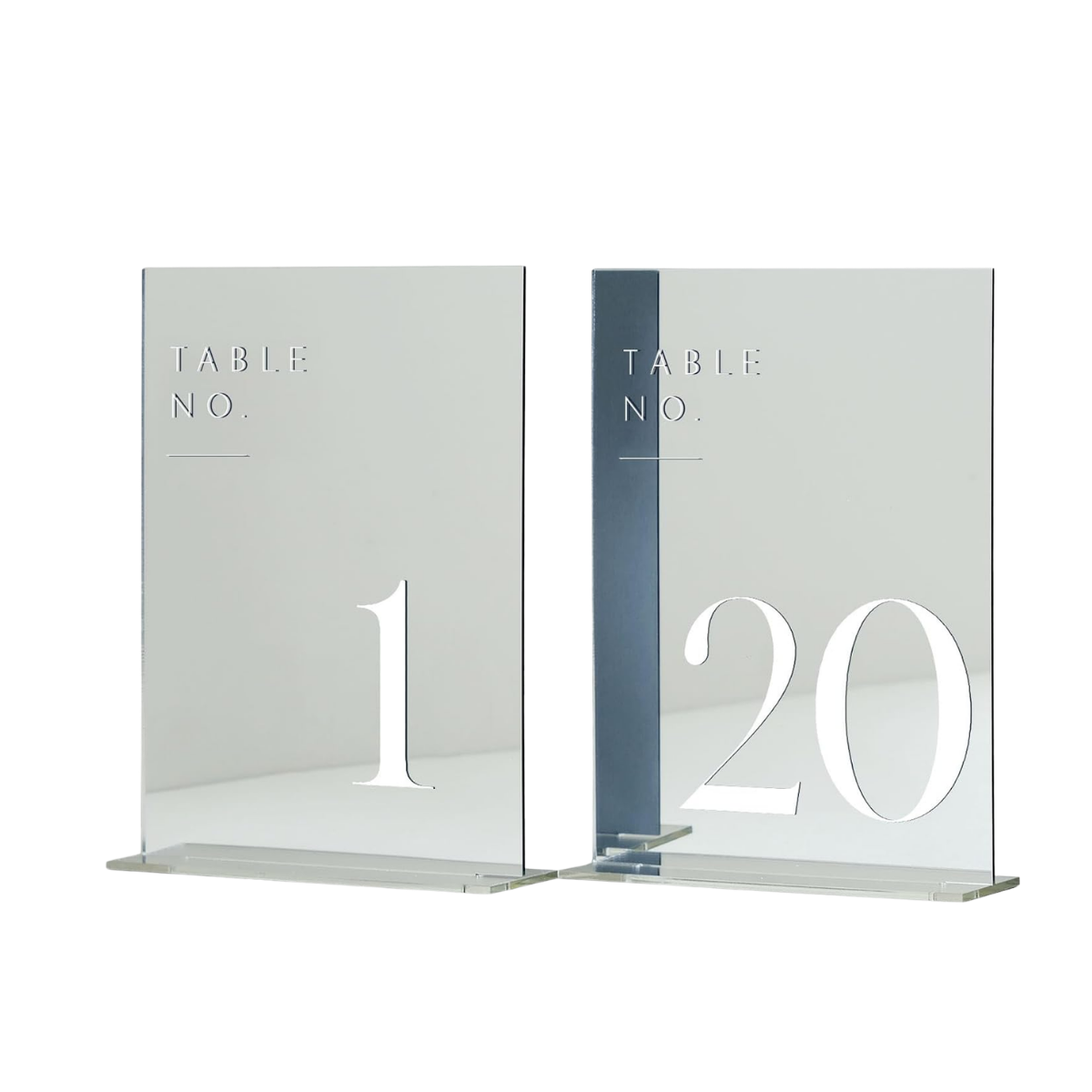 silver mirror table numbers