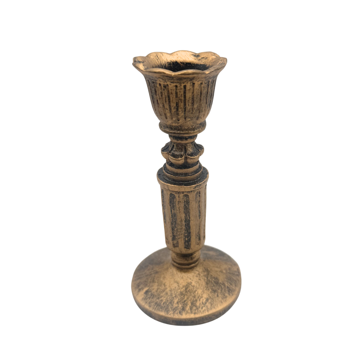 gold candlestick holder