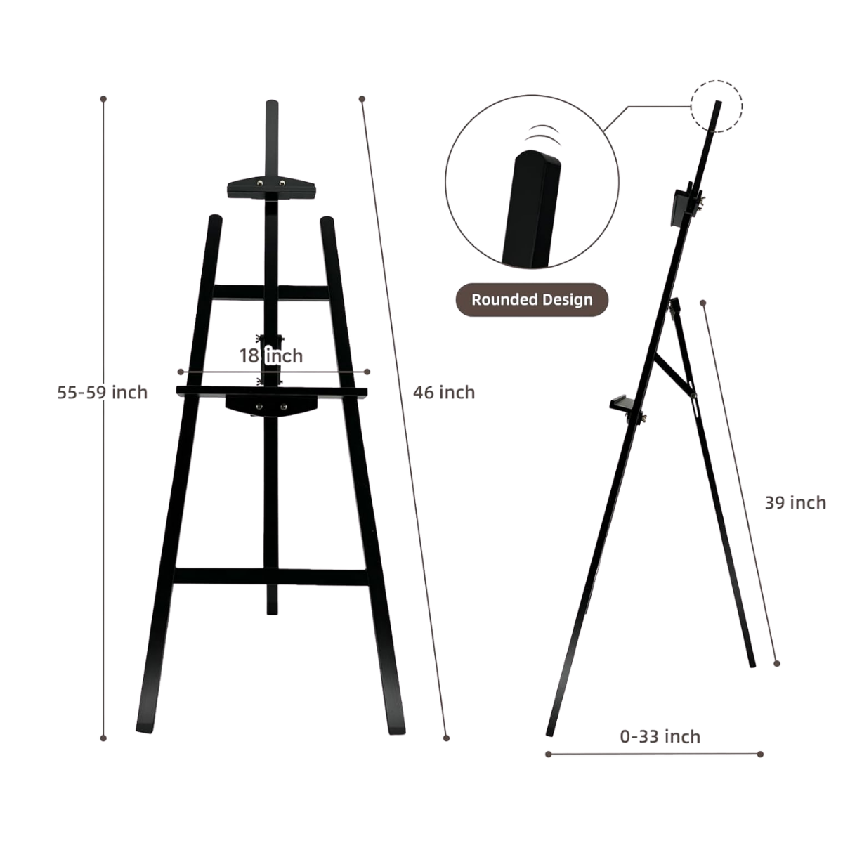 black easel