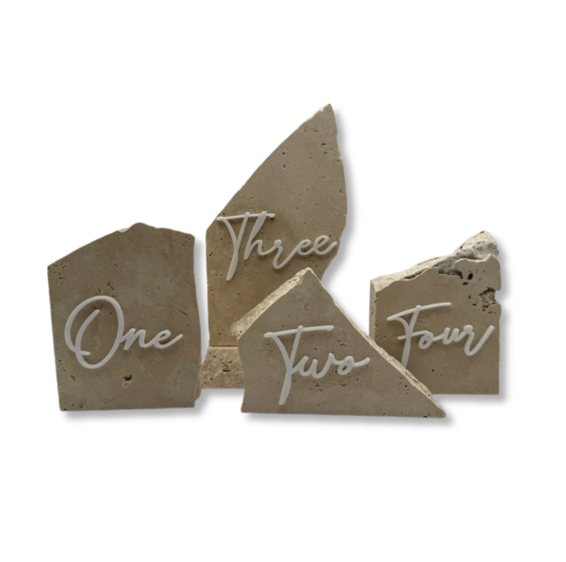 travertine table numbers