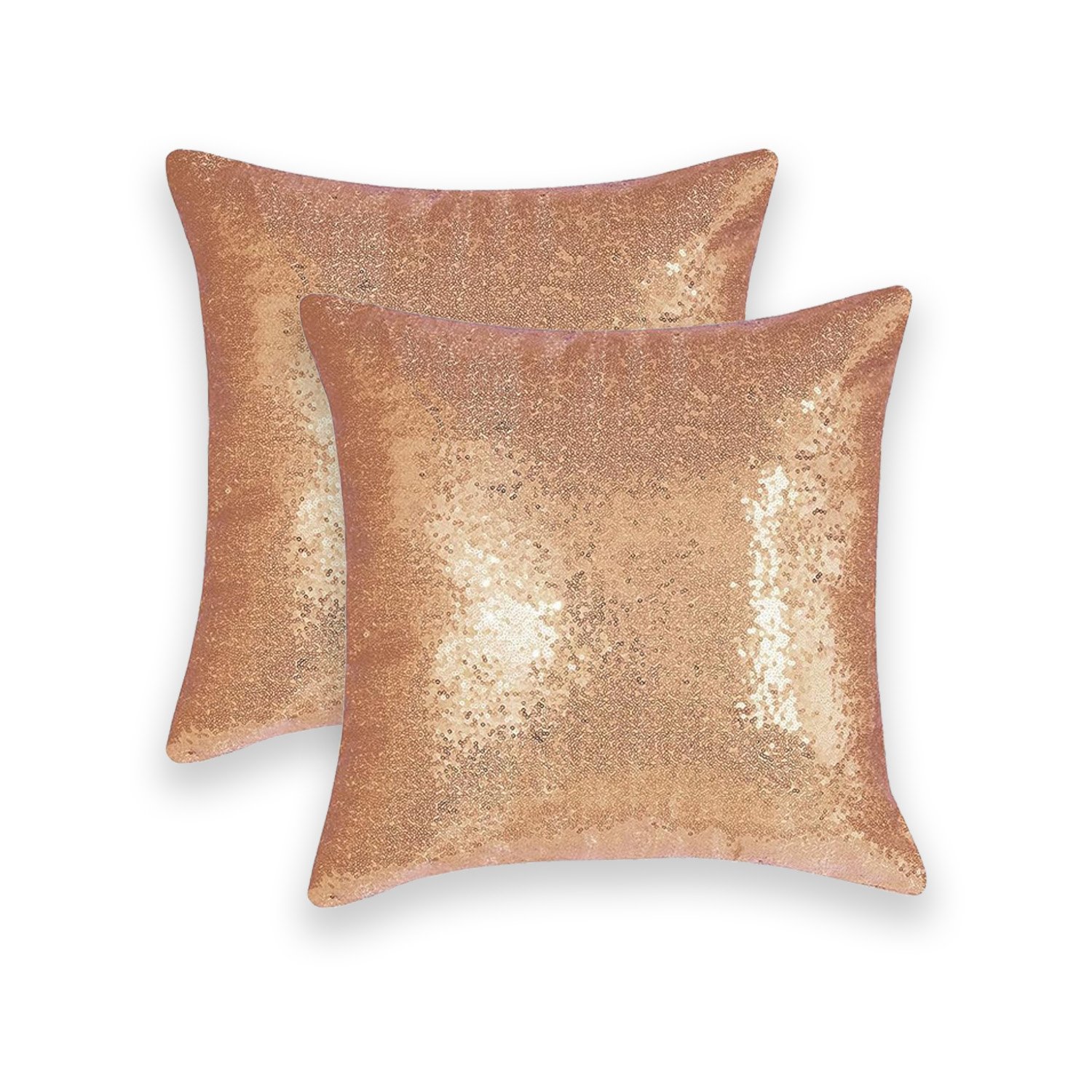 Champagne Sequin Pillow Cover 18"
