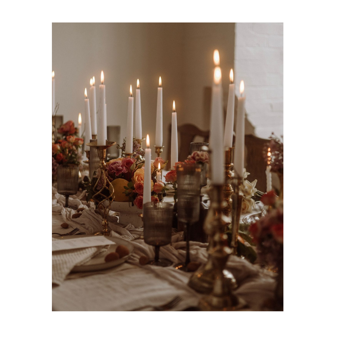 gold candlestick holder