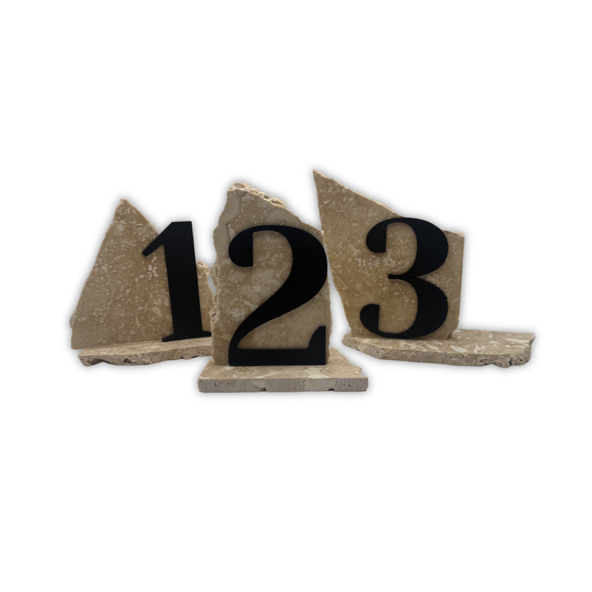 travertine table numbers