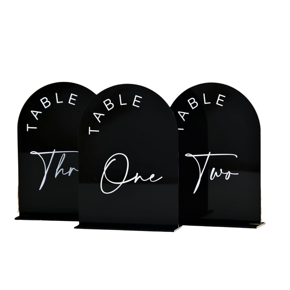 black acrylic table numbers