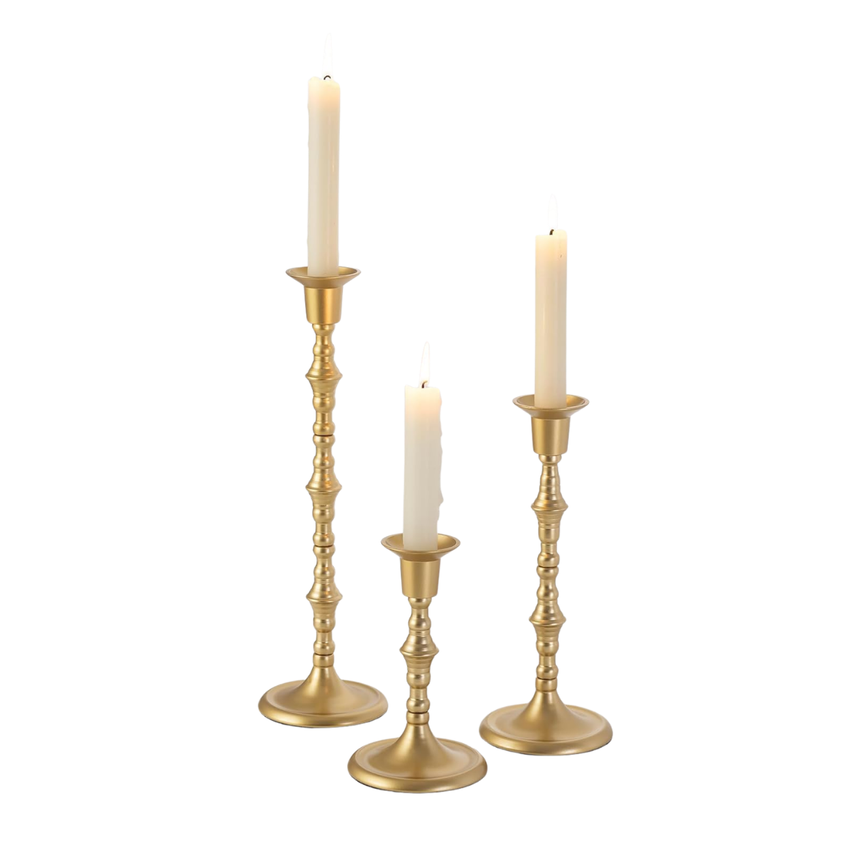 gold candlestick holder