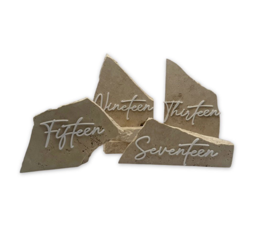 travertine table numbers