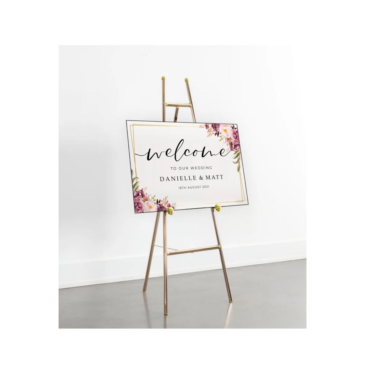 gold easel