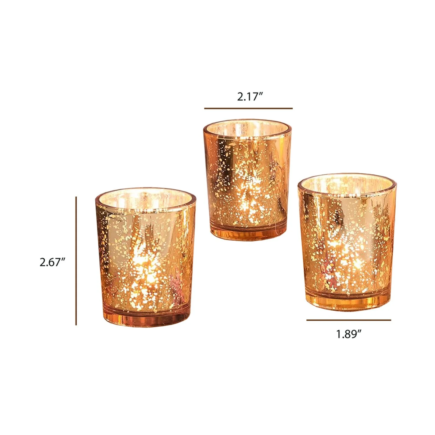 gold votive holders