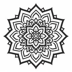 Geometric drawing of an outline square with sections divided by vertical, horizontal, and diagonal lines.
