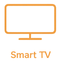 Icon of a flat-screen smart TV with the label 'Smart TV' underneath