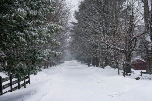 Storm conditions affecting a landscape