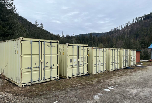 Rows of commercial storage containers