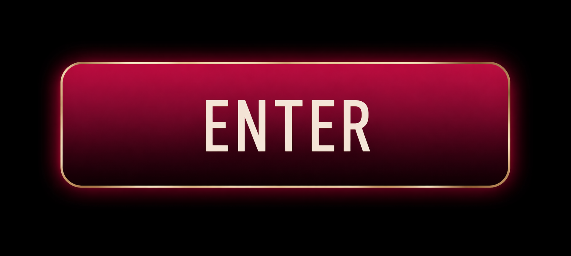 Digital red and black illuminated game or computer button with the word "ENTER" in the center.