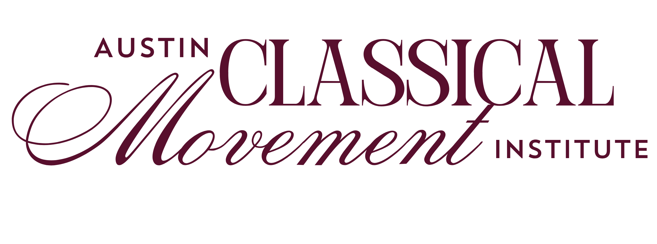 Logo of the Austin Classical Movement Institute in elegant purple cursive and uppercase font.