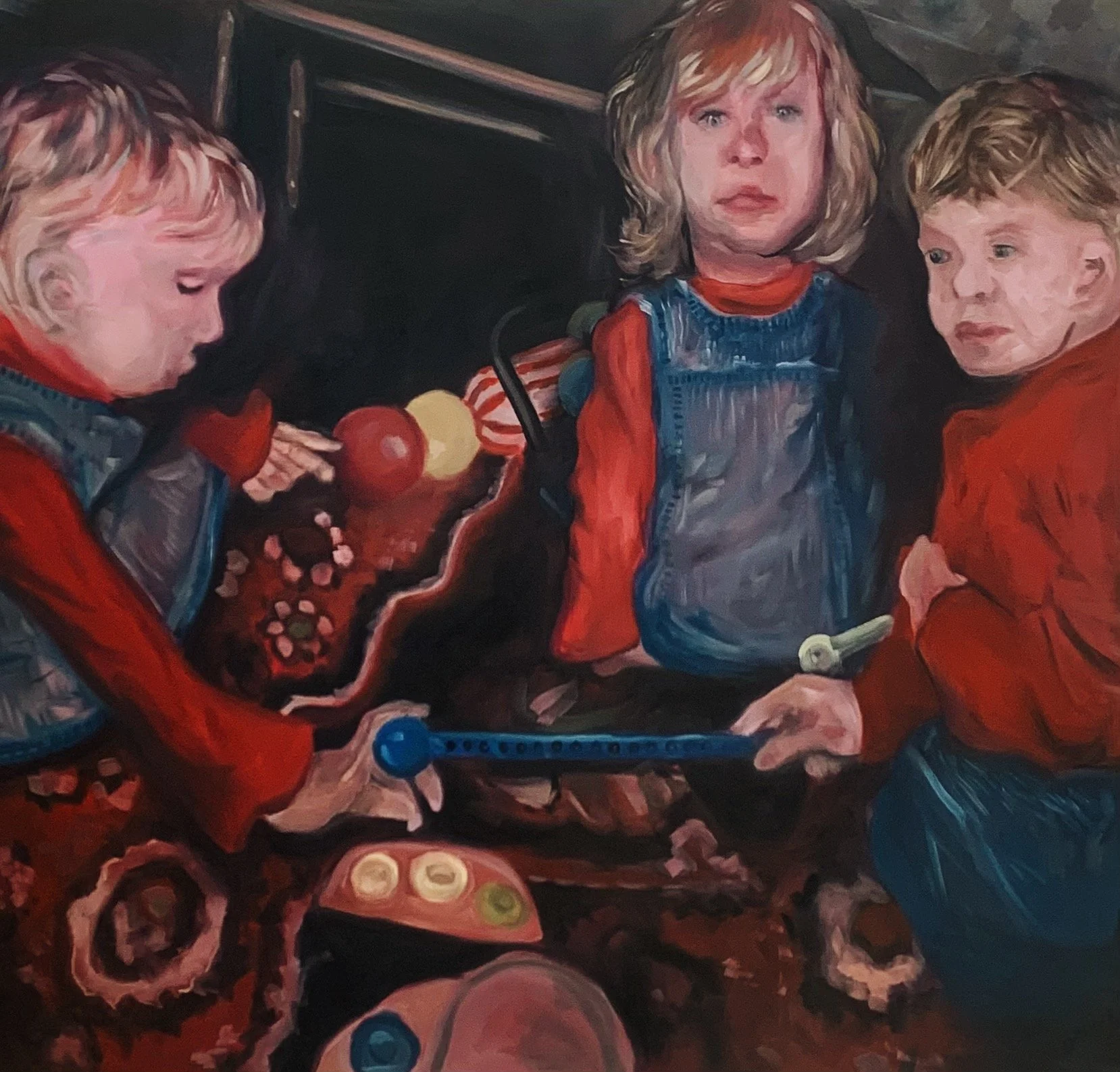 The Triplets, 2025, Oil on canvas