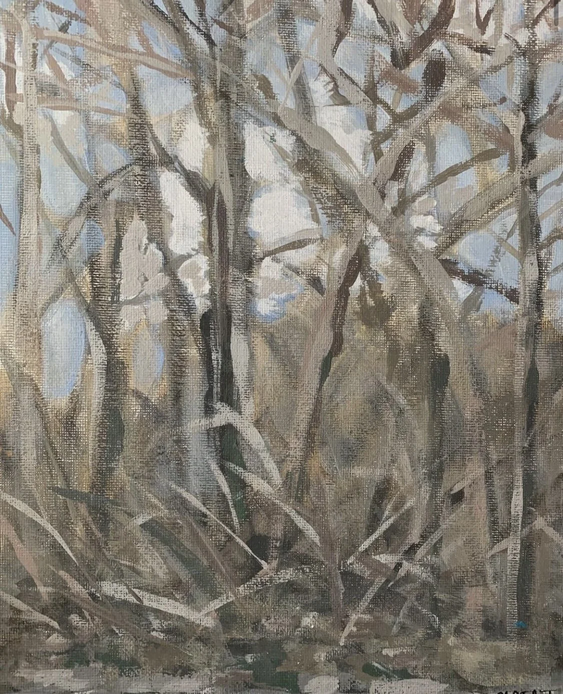 March Trees, 2023, Acrylic on canvas