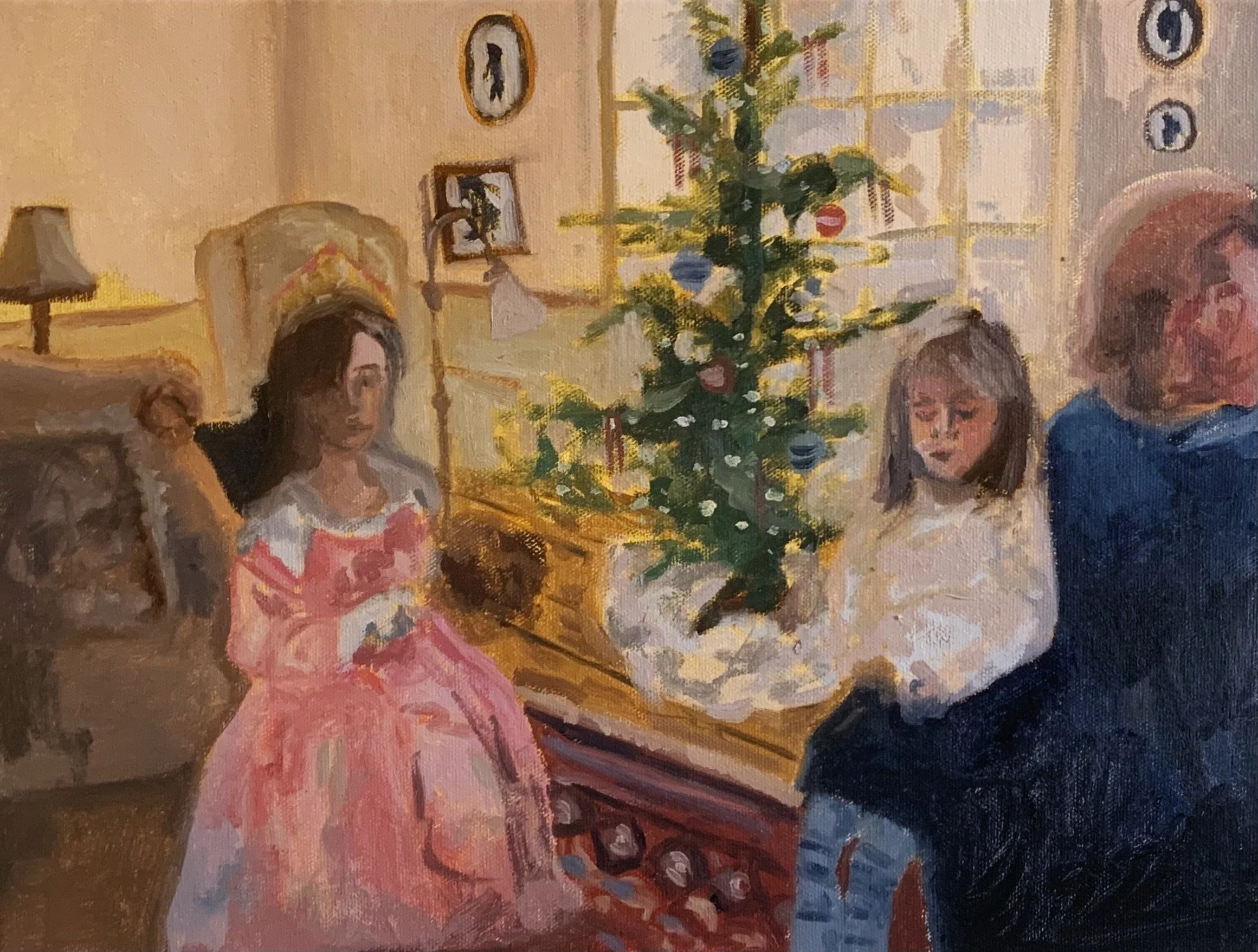 Christmas with Gramps, 2025, Oil on canvas