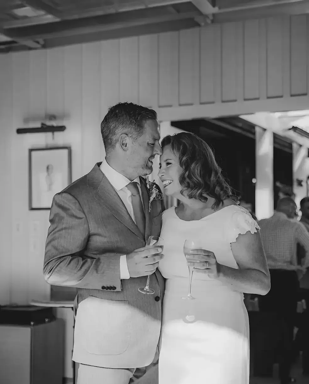Antonia and Nick at their Mudbrick, Waiheke Island wedding