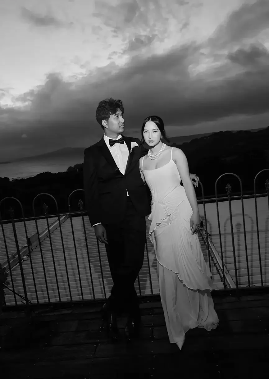 Audrey and Rino at their intimate wedding ceremony