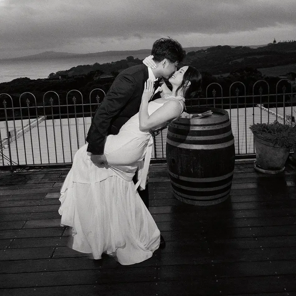 Audrey and Rino at their wedding ceremony
