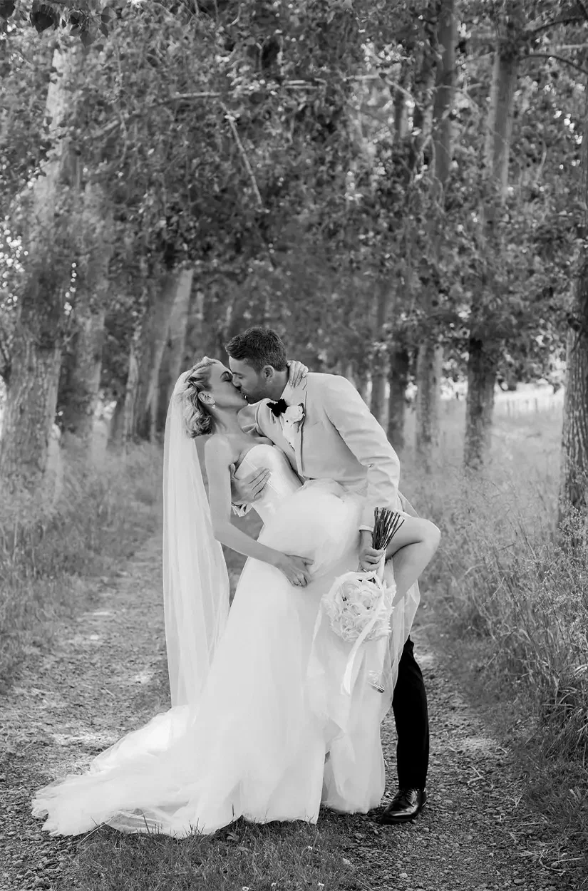 Holly and Emmett during their wedding ceremony