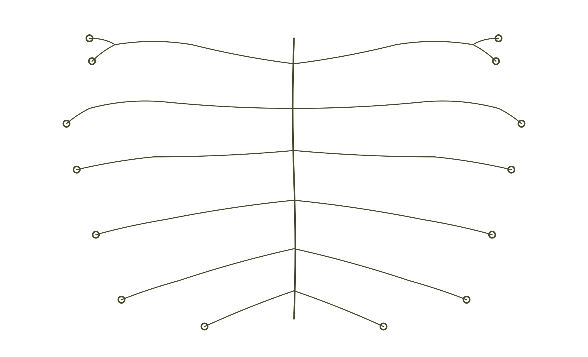 Diagram of a 3D crystal lattice structure with lines connecting points in a repeating pattern.