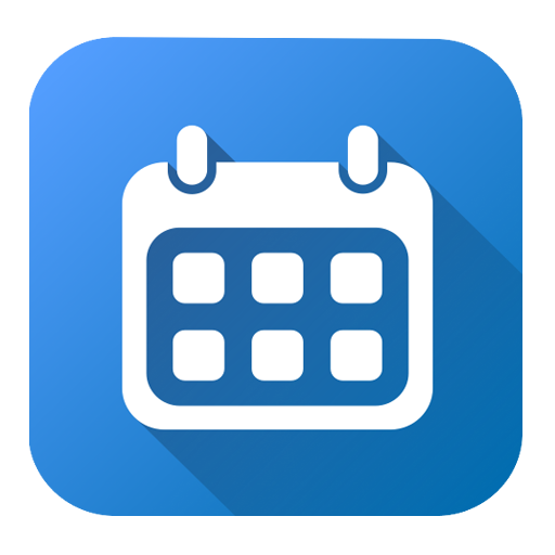 Icon of a calendar with a shadow effect.