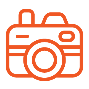 Camera icon, decorative only.