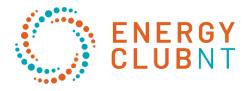 Energy Club NT logo with circular pattern of orange and teal dots.
