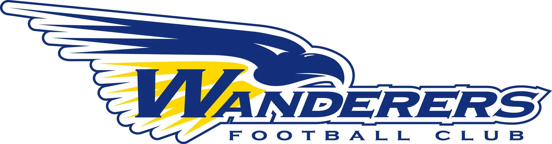 Logo of the Wanders Football Club featuring a stylized eagle's head and wings with the text 'Wanders Football Club' in blue and yellow.