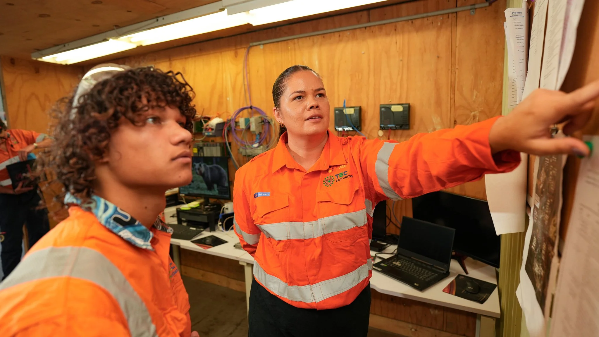 Soraya Smith, TEC Co-Director, mentoring a TEC Automation technician
