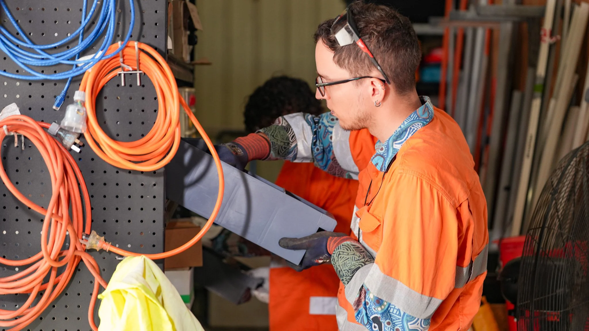TEC Automation electrician repairing electrical infrastructure