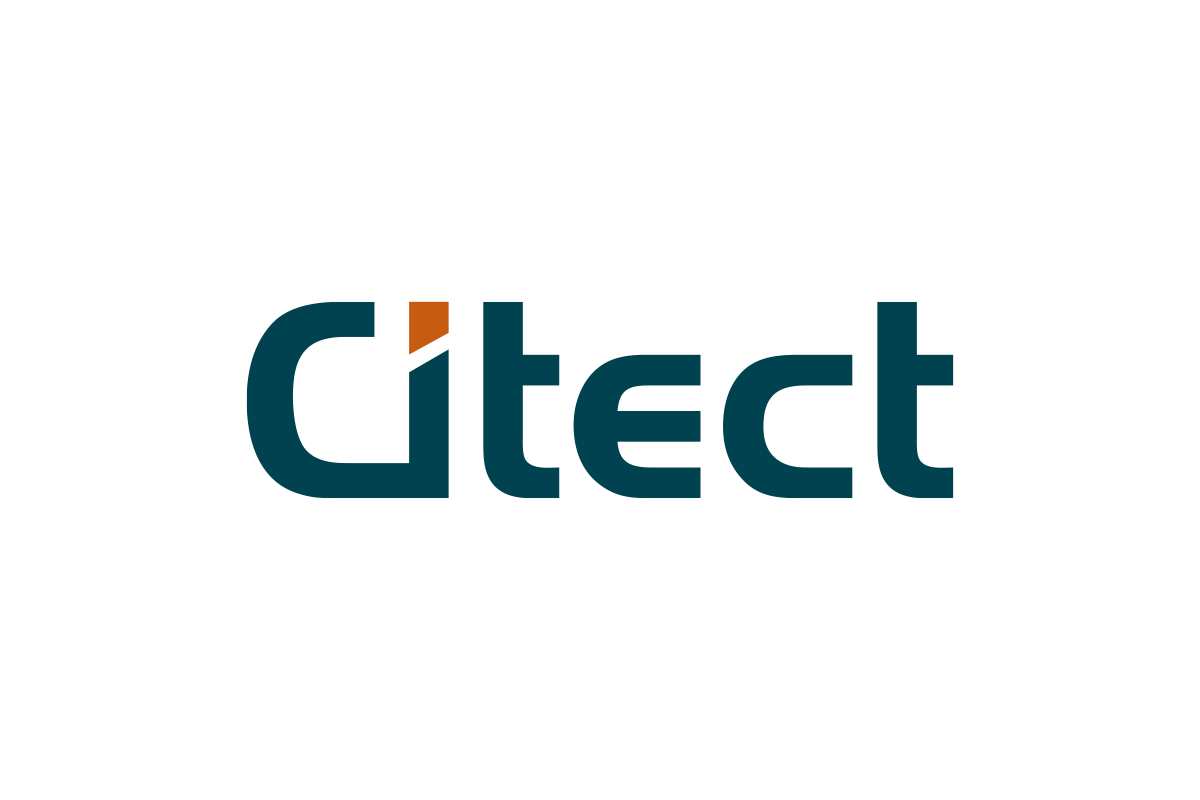 The logo of dtect, featuring the word "dtect" in dark blue lowercase letters with a small orange accent on the letter "d."