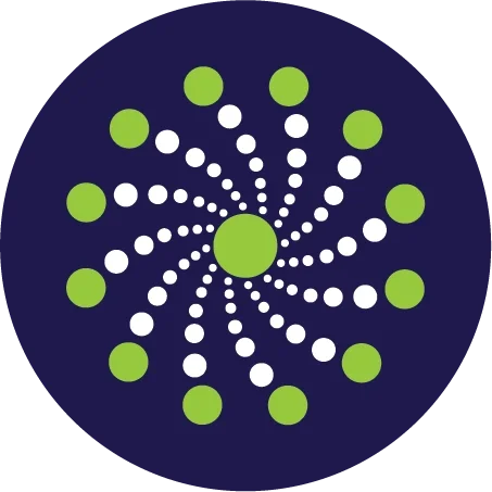 The TEC Automation brandmark logo which is a circular pattern of green and white dots arranged in a spiral radiating from the center on a dark blue background.