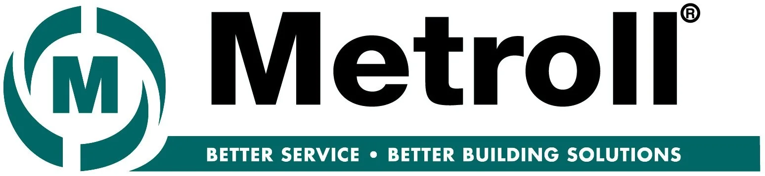 Logo of Metroll with a circular emblem containing a letter M, and the words 'Metroll' and the slogan 'Better Service • Better Building Solutions' below.