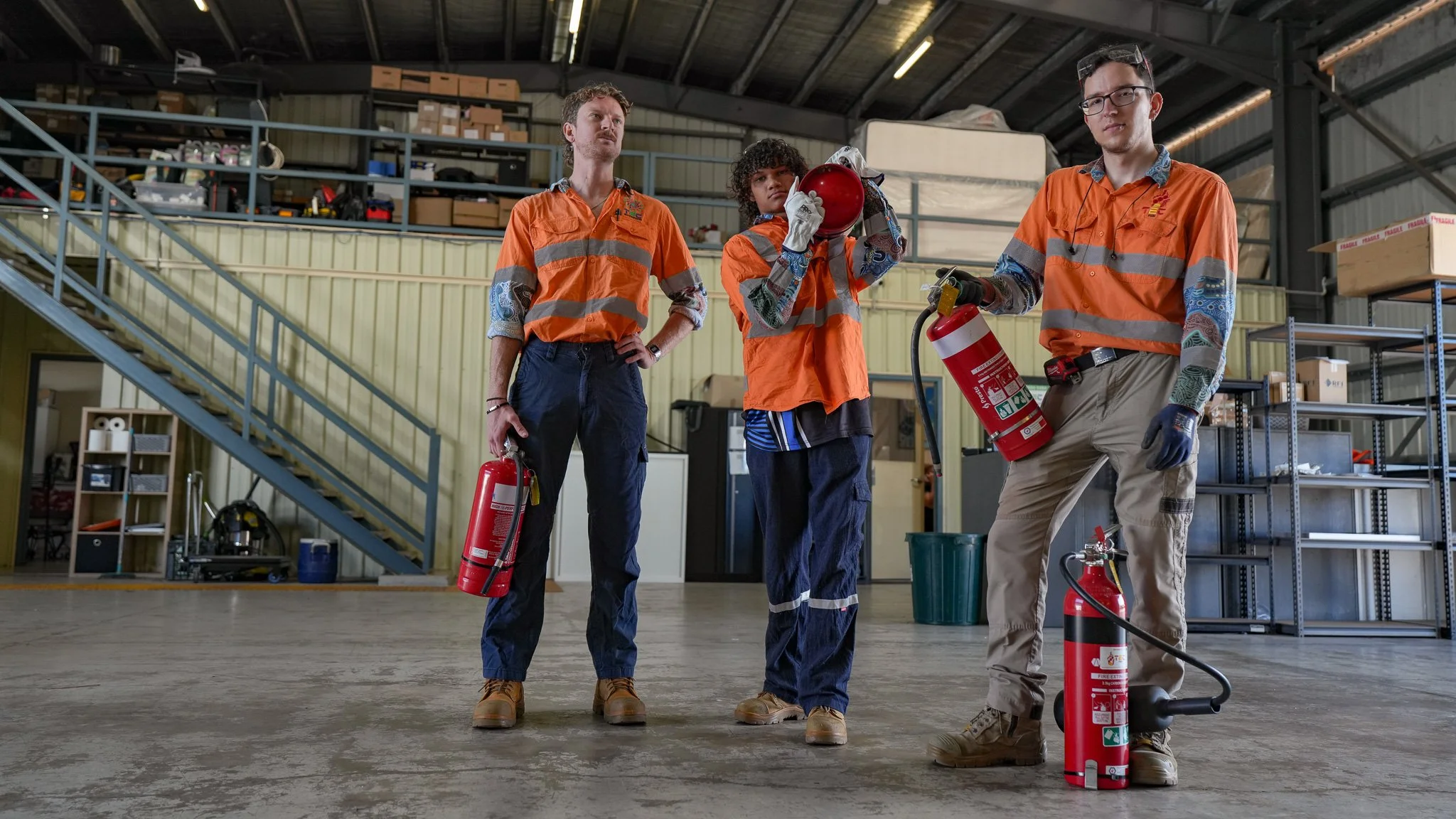TEC Fire technician conducting fire protection maintenance