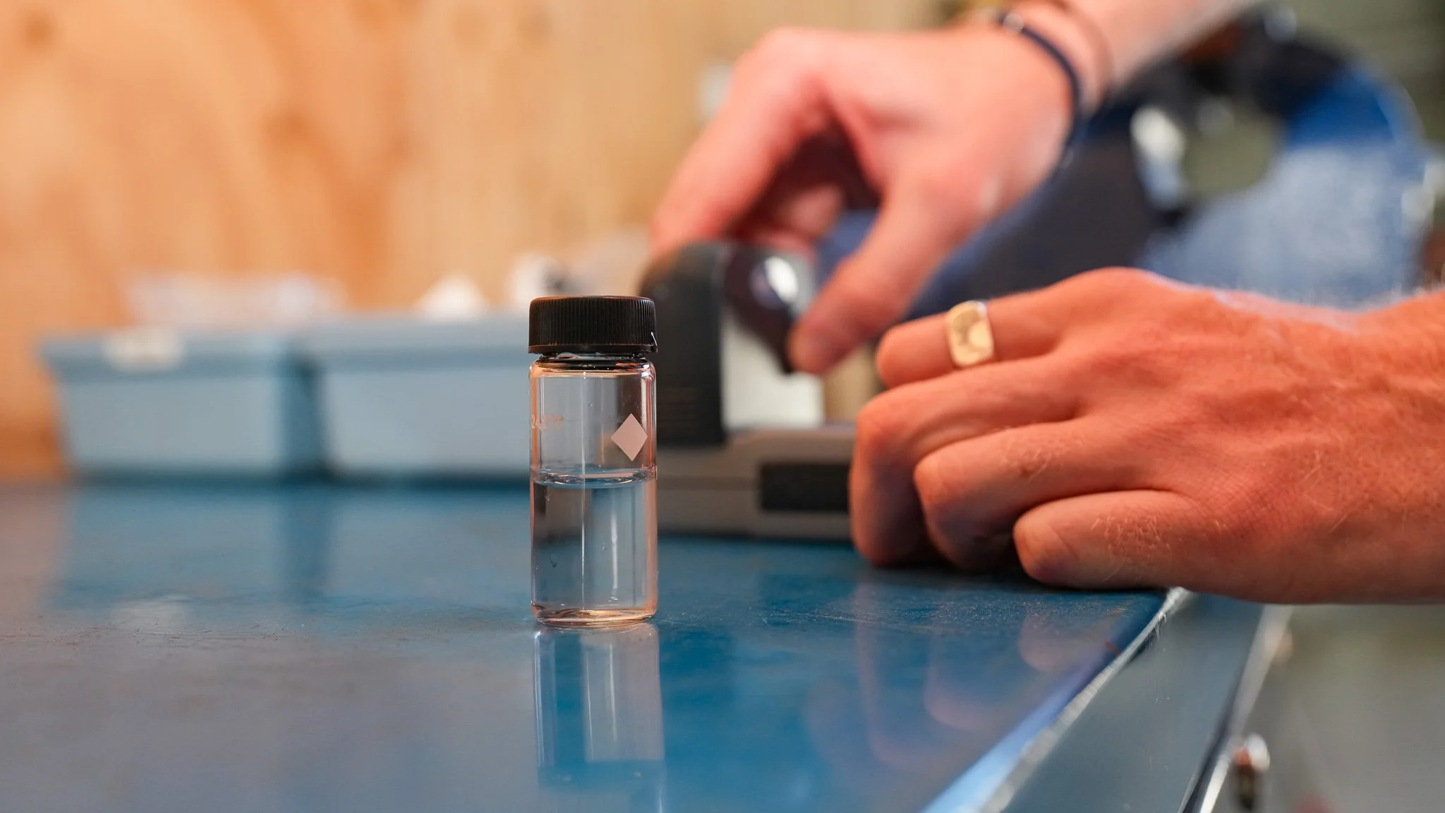 Water testing for wastewater system